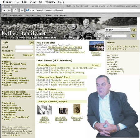 Family Ties. - George on Website background
