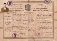 Dimitrios Aroney's passport, 1916. 