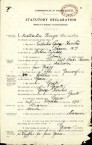 Statutory declaration from Eustratios (Stratos) Haritos’ application for naturalisation, Darwin, 1929. 