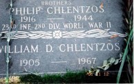 Headstone of the Chlentzos Brothers, Los Angeles, California 