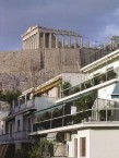 The view of the Parthenon from the Institute's Hostel in Athens 