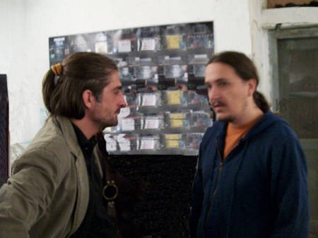Architects Andreas Mariatos and his associate Theothori 