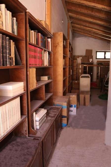 This is the entry and passageway into the large storage area in the Kytherian Municipal Library 