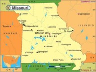 Map of Missouri, USA. 