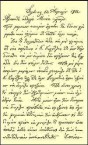 A hand written letter of Emmanuel Kritharis forwarded on the 14th April 1902 to his brother at Kythera. 