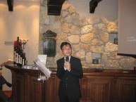 Grandson of Lafcadio Hearn, Bon Koizumi, speaking at the launch of the film by.... 