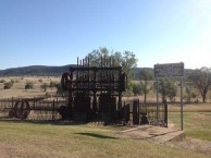 Gold mining machinery at the Bingara park and barbecue area 