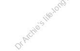 Dr Archie’s life-long legacy 