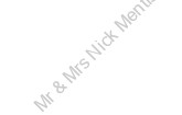 Mr & Mrs Nick Mentis extended holiday 