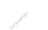 Nicknames 