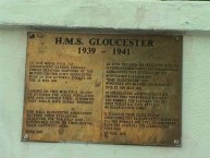 HMS Gloucester Thank you Plaque 