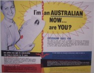 Poster encouraging migrants to apply for Australian citizenship. 1960's. 