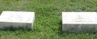 Cavacos gravestones in front of the monument created by Emmanuel Cavacos, in the Greek section of Woodlawn Cemetery in Baltimore, Maryland 