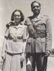 Reg Saunders with wife Dorothy 