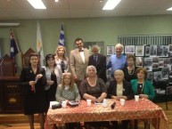 Committee members of AHEPA and Association of Greek Writers and Artists Australia ( EELKA ) 