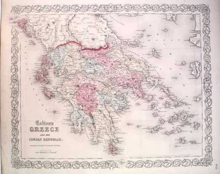 COLTON, J. H.  Greece and the Ionian Republic New York, 1862 (11" x 14"). 