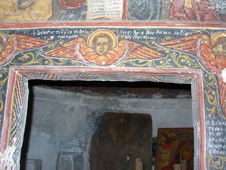 Decorated doorway, Agios Spiridon 