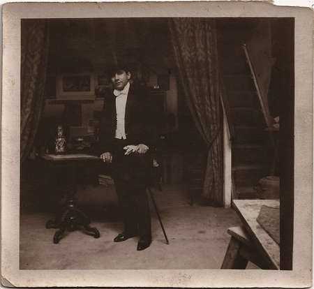 Emmanuel Cavacos. Unmarked and undated photo of in Emmanuel in his Paris studio 