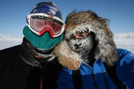 James Castrission and Justin Jones. Its bitterly cold in Antarctica 