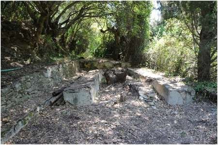 Environmental Archaeology and History in Northern Kythera: - Gregory The “picnic area” at the Manganou spring, after being cleared in 2011