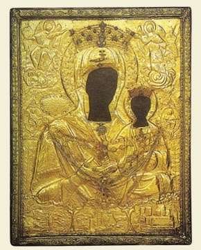 Yet another icon of Panagia Myrtidiotissa - Picture of the original icon of Panagia Myrtidiotissa, Kythera