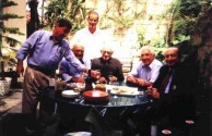 Dr. Steve Georgakis with original members of the Sydney Olympic Club (1945), Nick Marcells, Bill Psaltis, Leo Raftos, Con Mottee and George Stell. 