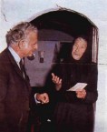 Mrs Georgia Veneris, aged 88, in the doorway of her quarters... 