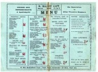 M. Mallos's Cafe. Menu. 