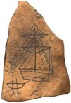 Graffito of 18th-19th century boat... 