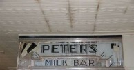 Peters Milk Bar sign revealed on the eastern facing side of the cafe 