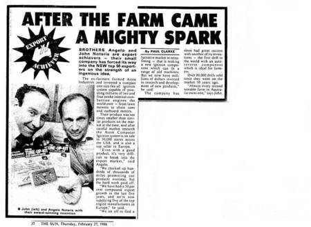 Newspaper article of brothers Angelo & John Notaras 
