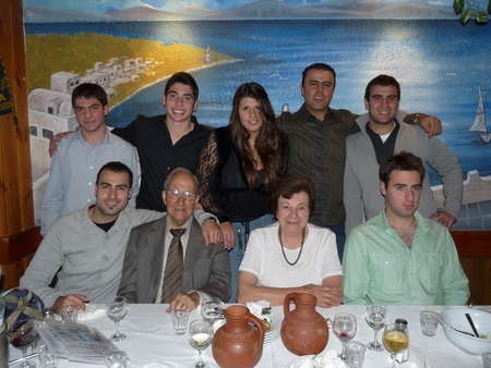 Emanuel Casimatis with his grandchildren 