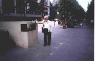 Professor Nikos Petrochilos in Melbourne's Central Square. 