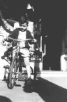 Andrew Tanos, of the Sydney Cafe, Ipswich, with his Tricycle 