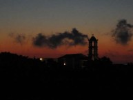 Agia Elessa Monastery at dusk 