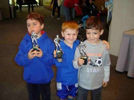 Soccer stars of the future. Peter Stevens, William Lynch, and Peter Parras. 