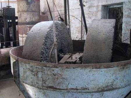 Modern oil-press machinery. 