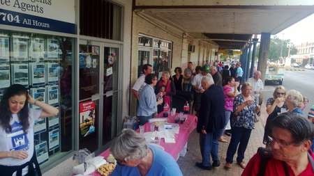 The food just kept on coming for the 400+ people who assembled outside the Canberra Cafe 