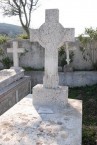 Time-weathered gravestone at Drymonas 
