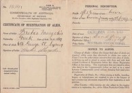 Registration of Alien Certificate of Bretos Margetis, 1915 