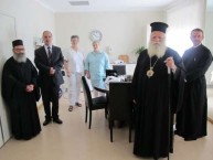 The Metropoliti of Kythera, father Petros and Mayor Koukoulis 