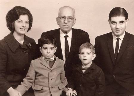 Prof Manuel J Aroney and family in Athens, 1966 