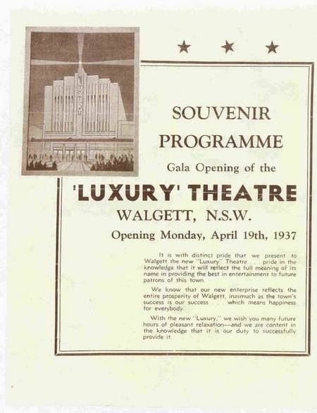 Conomos Brothers, Walgett. Lambros, Emanuel & James. - Walgett Luxury Theatre Programme Front Page