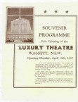 Luxury Theatre, Walgett. Souvenir Programme. 