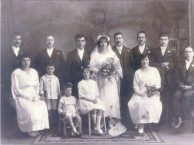 Wedding of Chris Coroneos (Christiforos Dimitriou Koroneos) and Melba Comino (Melpomeni Kosma Komino). 3rd July, 1924, Goulburn, NSW. 