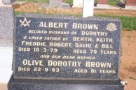 Albert Brown. Headstone. Gilgandra Cemetery. 
