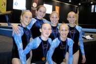 Stephanie Magiros [far left] with her NSW teamates 