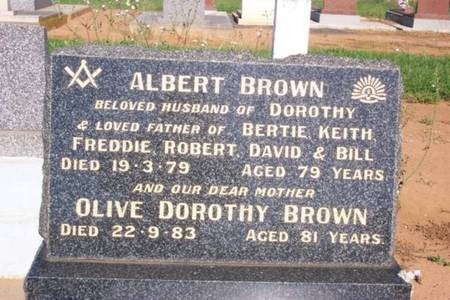 Albert Brown. Headstone. Gilgandra Cemetery. 