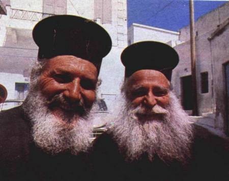 Two Greek Orthodox priests. 1976. - WD Two priests on KytheraSMALL