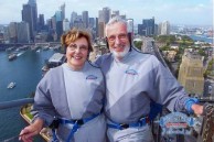 Peter and Deanna Makarthis - top of the (Sydney Harbour) Bridge Climb 